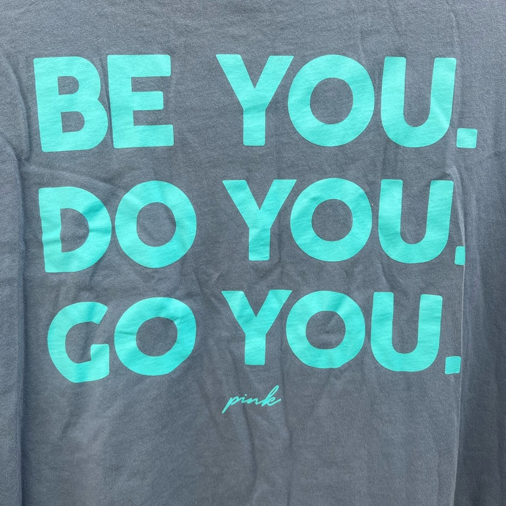 Pink Women’s Blue O/S T Shirt With Logo Be You - Picture 3 of 9